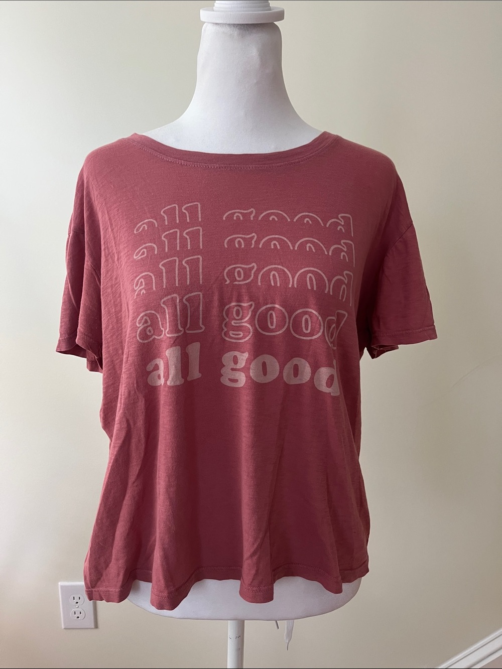 Sundry Rose Dust 'All Good' Graphic Short Sleeve Tee